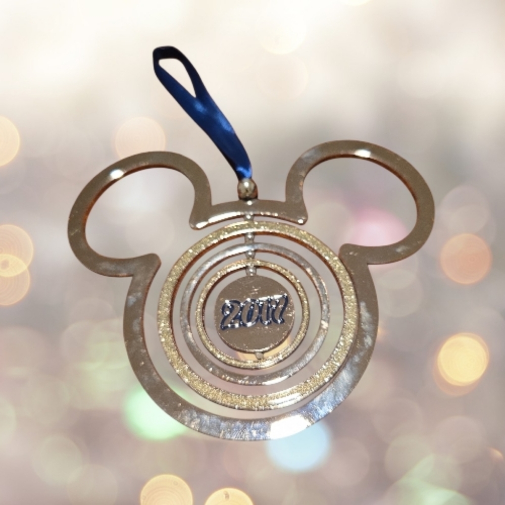Disney Silver 2017 Mickey Mouse Ornament